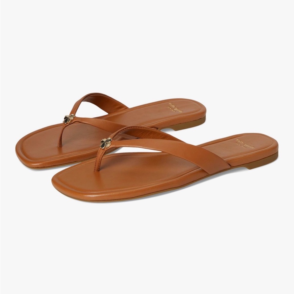 kate spade new york Spade Flower Flip Flop, Saddle, 8